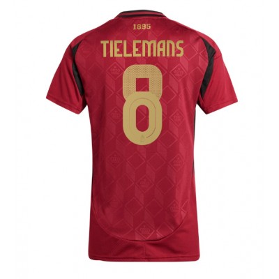 Dres Belgija Youri Tielemans #8 Domaci za Žensko EP 2024 Kratak Rukav Dres Belgija Youri Tielemans #8 Domaci za Žensko EP 2024 Kratak Rukav